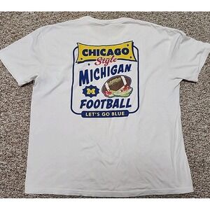 Valiant Michigan Chicago Style T-Shirt  2XL White‎ 2 Sided Wrigley Field 11/13